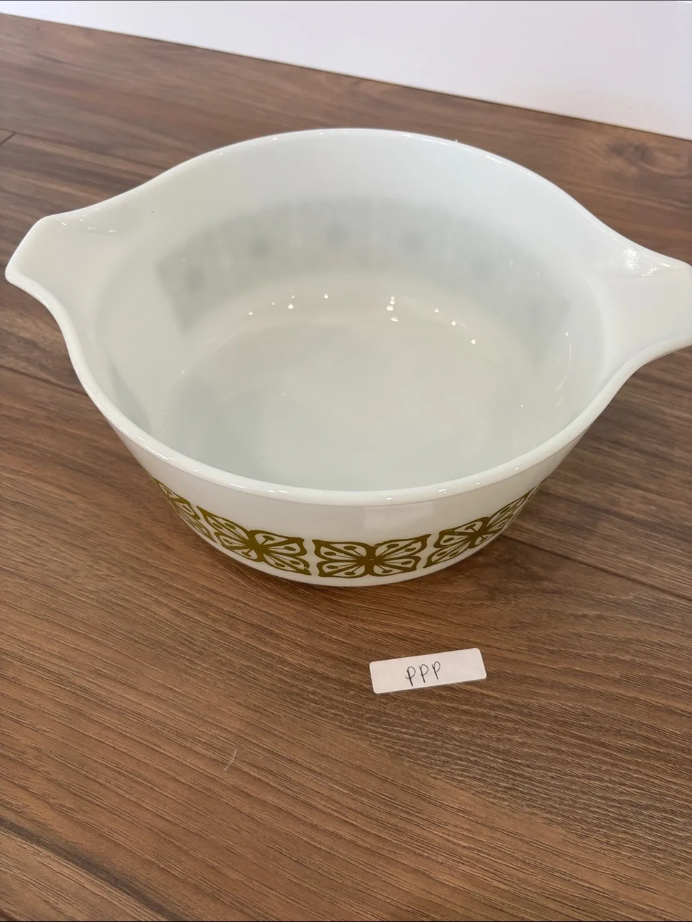 Pyrex Verde Square Flower 475